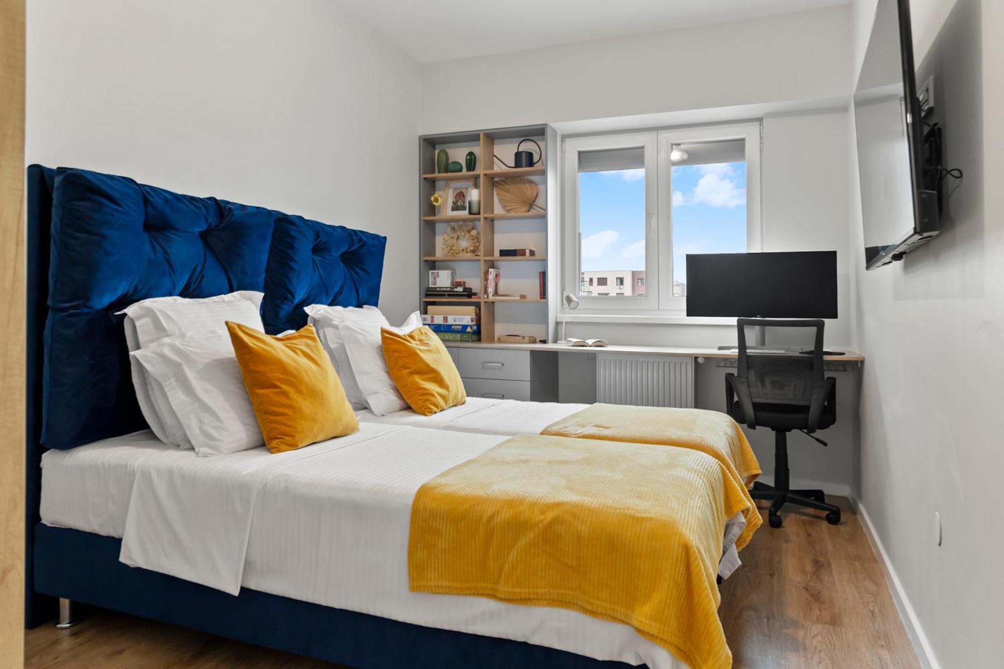 Mido Park Apartment With Private Parking & Self Check-In Bukarest Eksteriør billede